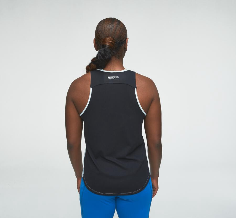 Haut Hoka One One Performance Tank Femme - Bleu/Noir - TEI-680429